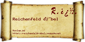 Reichenfeld Ábel névjegykártya